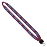 3/4" Cotton Lanyard with Plastic Clamshell & O-Ring - Red Blank 3/4" Cotton Lanyard with Plastic Clamshell & O-Ring - Red Blank
