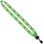 3/4" Cotton Lanyard with Plastic Clamshell & O-Ring - Lime Green PA2 3/4" Cotton Lanyard with Plastic Clamshell & O-Ring - Lime Green PA2