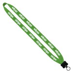 3/4" Cotton Lanyard with Plastic Clamshell & O-Ring - Lime Green 3/4" Cotton Lanyard with Plastic Clamshell & O-Ring - Lime Green