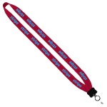 3/4" Cotton Lanyard with Plastic Clamshell & O-Ring - Red PC2 3/4" Cotton Lanyard with Plastic Clamshell & O-Ring - Red PC2