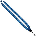 3/4" Cotton Lanyard with Plastic Clamshell & O-Ring - Royal Blue PB4 3/4" Cotton Lanyard with Plastic Clamshell & O-Ring - Royal Blue PB4