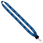 3/4" Cotton Lanyard with Plastic Clamshell & O-Ring - Royal Blue PB2 3/4" Cotton Lanyard with Plastic Clamshell & O-Ring - Royal Blue PB2