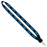 3/4" Cotton Lanyard with Plastic Clamshell & O-Ring - Navy PB2 3/4" Cotton Lanyard with Plastic Clamshell & O-Ring - Navy PB2