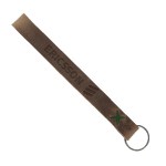 Hayward Leather Wrist Keychain with Metal Split-Ring - Distressed Brown Green Hayward Leather Wrist Keychain with Metal Split-Ring - Distressed Brown Green
