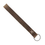 Hayward Leather Wrist Keychain with Metal Split-Ring - Distressed Brown White Blank Hayward Leather Wrist Keychain with Metal Split-Ring - Distressed Brown White Blank