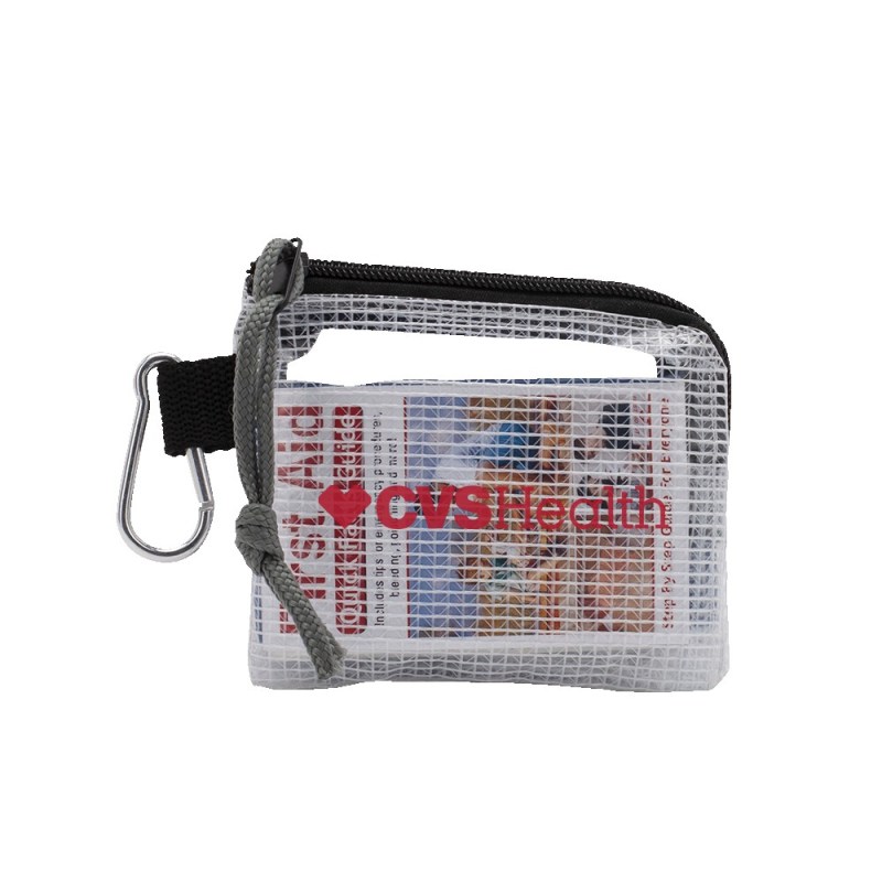 First Aid Kit in a Zippered Clear Nylon Bag 1 First Aid Kit in a Zippered Clear Nylon Bag 1