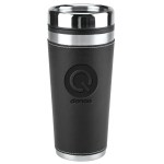 Leatherette Tumbler - 16 Oz. - Black Debossed Leatherette Tumbler - 16 Oz. - Black Debossed