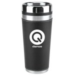 Leatherette Tumbler - 16 Oz. - Black Screen Print Leatherette Tumbler - 16 Oz. - Black Screen Print