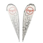 IMPORT 10' Single Sided Teardrop Flag with Ground Spike 3 IMPORT 10' Single Sided Teardrop Flag with Ground Spike 3
