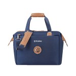 Delsey Paris Weekender Travel Bag - Navy Blue, Brown Heat Transfer Delsey Paris Weekender Travel Bag - Navy Blue, Brown Heat Transfer