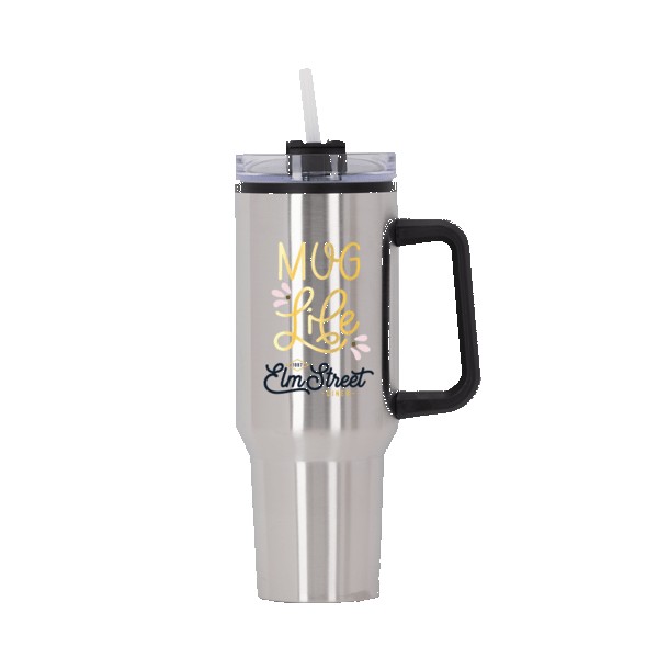Behemoth 40 oz. Hugo Plastic Interior Stainless Steel Travel Mug 1