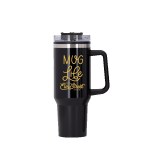 Behemoth 40 oz. Hugo Plastic Interior Stainless Steel Travel Mug - Black Screen Print Behemoth 40 oz. Hugo Plastic Interior Stainless Steel Travel Mug - Black Screen Print