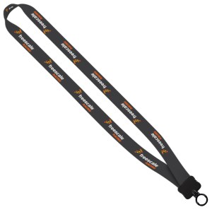 3/4" Dye-Sublimated Stretchy Elastic Lanyard with Plastic Clamshell and Plastic O-Ring 1 3/4" Dye-Sublimated Stretchy Elastic Lanyard with Plastic Clamshell and Plastic O-Ring 1