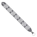 IMPORT Rush 3/4" Polyester Lanyard with Silver Crimp & Split-Ring - Cool Gray 8 IMPORT Rush 3/4" Polyester Lanyard with Silver Crimp & Split-Ring - Cool Gray 8