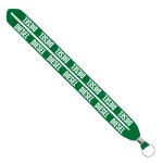 IMPORT Rush 3/4" Polyester Lanyard with Silver Crimp & Split-Ring - Grass Green IMPORT Rush 3/4" Polyester Lanyard with Silver Crimp & Split-Ring - Grass Green