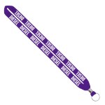 IMPORT Rush 3/4" Polyester Lanyard with Silver Crimp & Split-Ring - Purple IMPORT Rush 3/4" Polyester Lanyard with Silver Crimp & Split-Ring - Purple