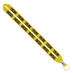 IMPORT Rush 3/4" Polyester Lanyard with Silver Crimp & Split-Ring - Yellow IMPORT Rush 3/4" Polyester Lanyard with Silver Crimp & Split-Ring - Yellow