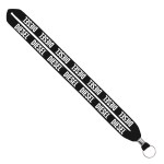 IMPORT Rush 3/4" Polyester Lanyard with Silver Crimp & Split-Ring - Red Blank IMPORT Rush 3/4" Polyester Lanyard with Silver Crimp & Split-Ring - Red Blank