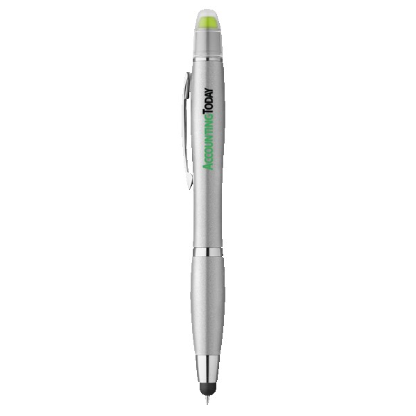 Curvaceous Metallic Stylus Highlighter Pen 1