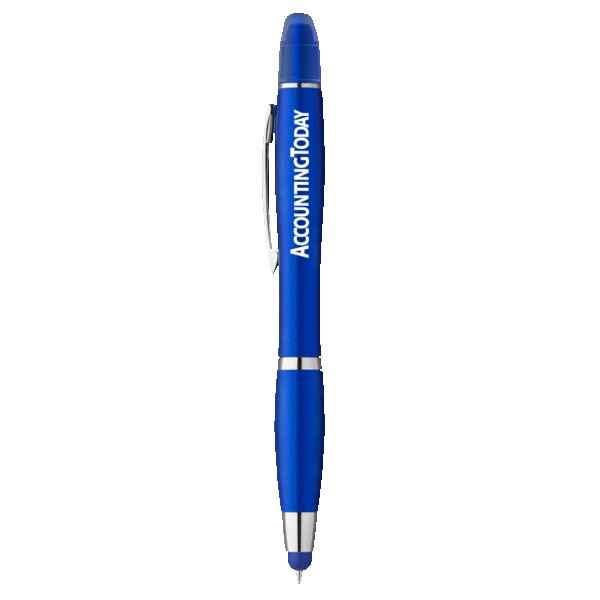 Curvaceous Metallic Stylus Highlighter Pen 1