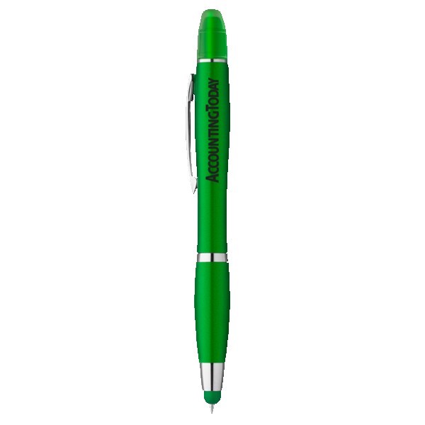 Curvaceous Metallic Stylus Highlighter Pen 1