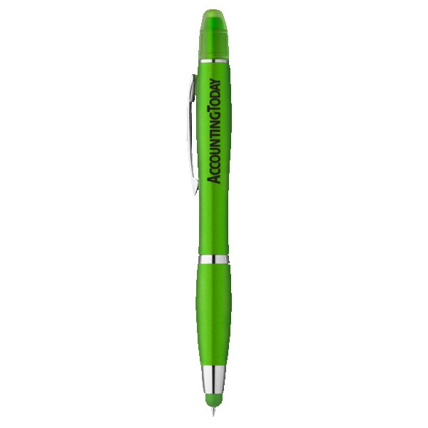 Curvaceous Metallic Stylus Highlighter Pen 1