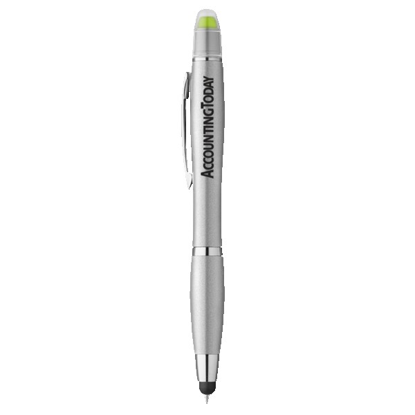 Curvaceous Metallic Stylus Highlighter Pen 1