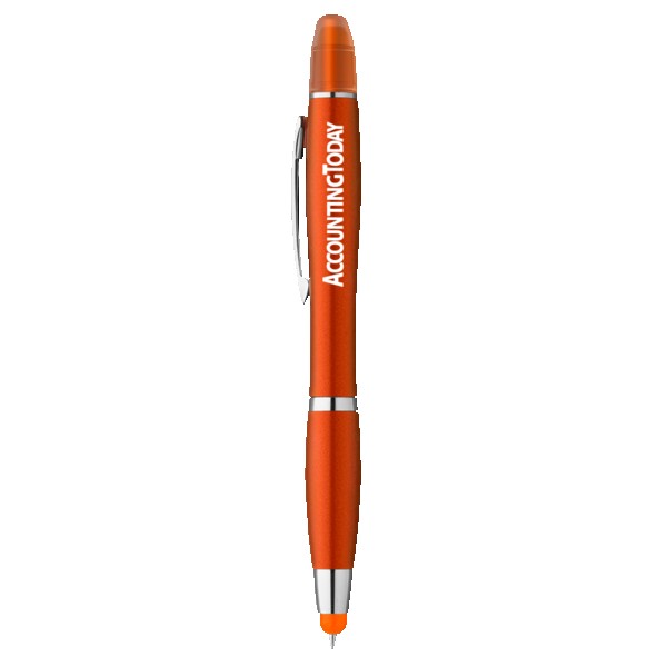 Curvaceous Metallic Stylus Highlighter Pen 1