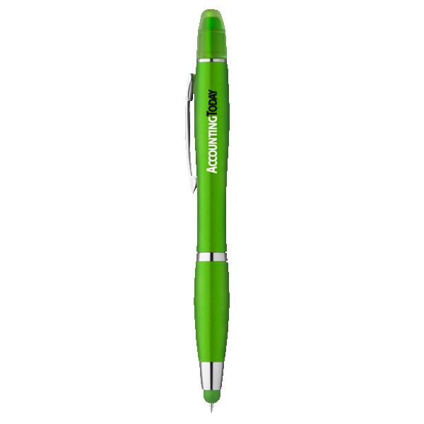 Curvaceous Metallic Stylus Highlighter Pen 1