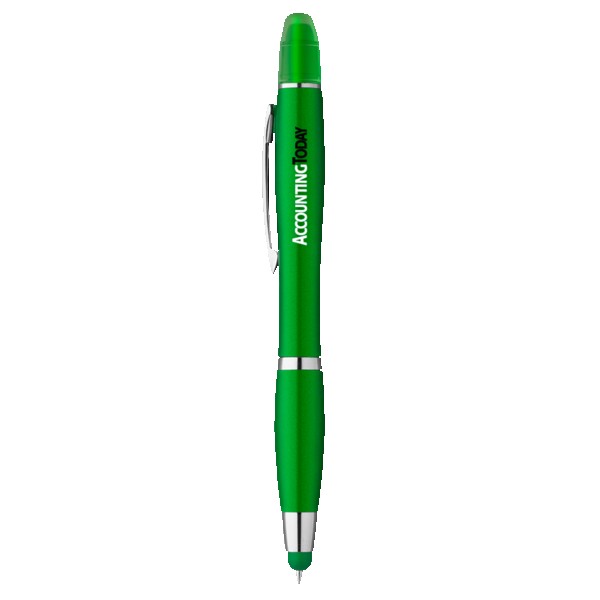 Curvaceous Metallic Stylus Highlighter Pen 1