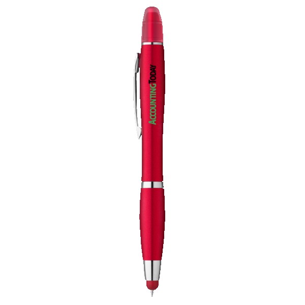 Curvaceous Metallic Stylus Highlighter Pen 1