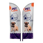 IMPORT 15' Double-Sided Feather Flag with Ground Spike 3 IMPORT 15' Double-Sided Feather Flag with Ground Spike 3