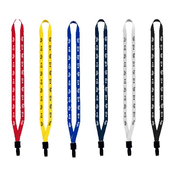 1/2" Polyester Lanyard with Non-Swivel Plastic Hook 1 1/2" Polyester Lanyard with Non-Swivel Plastic Hook 1