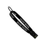 1/2" Cotton Wrist Retainer with Slider & Metal Split-Ring - Black 1/2" Cotton Wrist Retainer with Slider & Metal Split-Ring - Black