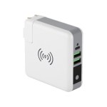 Monterey 6700 mAh Wall Adapter Powerbank / Wireless Charger - Blank Monterey 6700 mAh Wall Adapter Powerbank / Wireless Charger - Blank