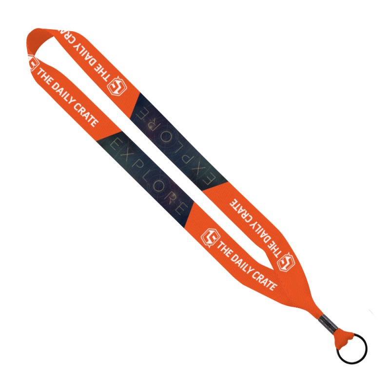 1" Polyester Waffle Weave Dye Sublimated Lanyard 1 1" Polyester Waffle Weave Dye Sublimated Lanyard 1