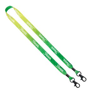 3/4" Double Ended Dye-Sublimated Lanyard with Metal Crimp and Metal Lobster 1