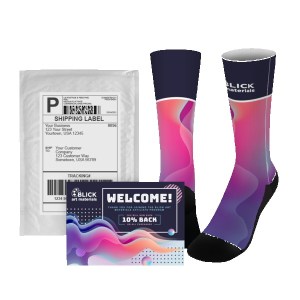 19" Dye-Sublimated Socks (Pair) Mailer Kit 1 19" Dye-Sublimated Socks (Pair) Mailer Kit 1