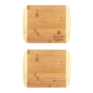 Two-Tone Bamboo Cutting Board 11" x 8-3/4" 1 Two-Tone Bamboo Cutting Board 11" x 8-3/4" 1