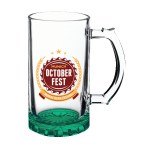 Stout 16 oz Glass Pint Beer Steins - Green Spectrum Digital Print Stout 16 oz Glass Pint Beer Steins - Green Spectrum Digital Print
