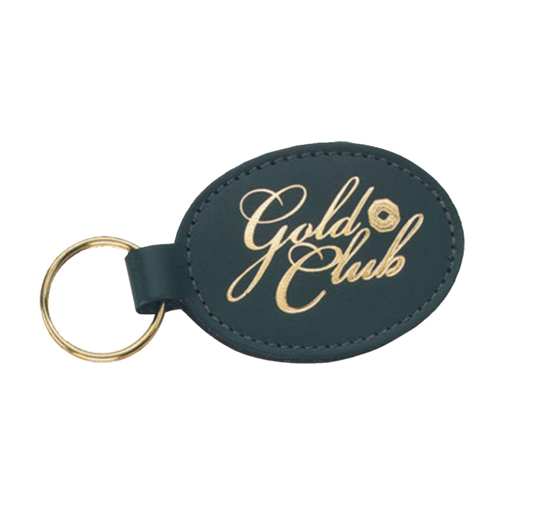 Top Grain Cowhide Leather Oval Key Tag (Domestic) 1