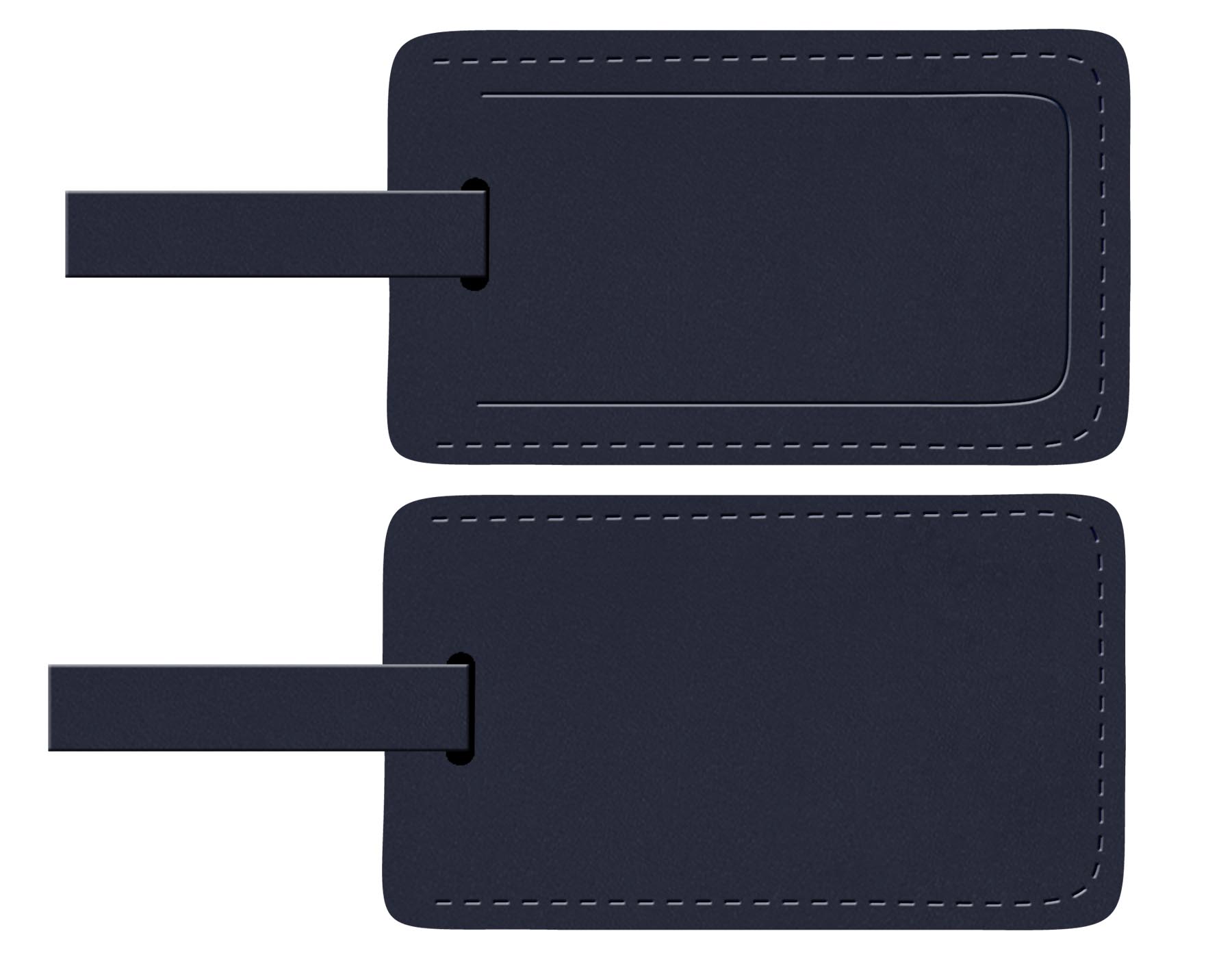 Top Grain Leather Luggage Tag w/Security Flap (Domestic) 1