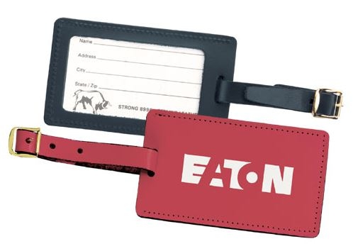 Top Grain Leather Luggage Tag w/Open ID Window (Domestic) 1 Top Grain Leather Luggage Tag w/Open ID Window (Domestic) 1