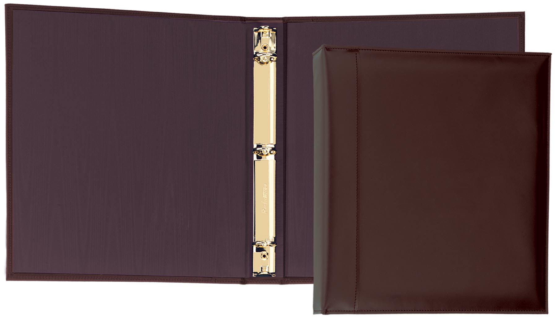 Top Grain Leather 1" Ring Binder (Domestic) 1