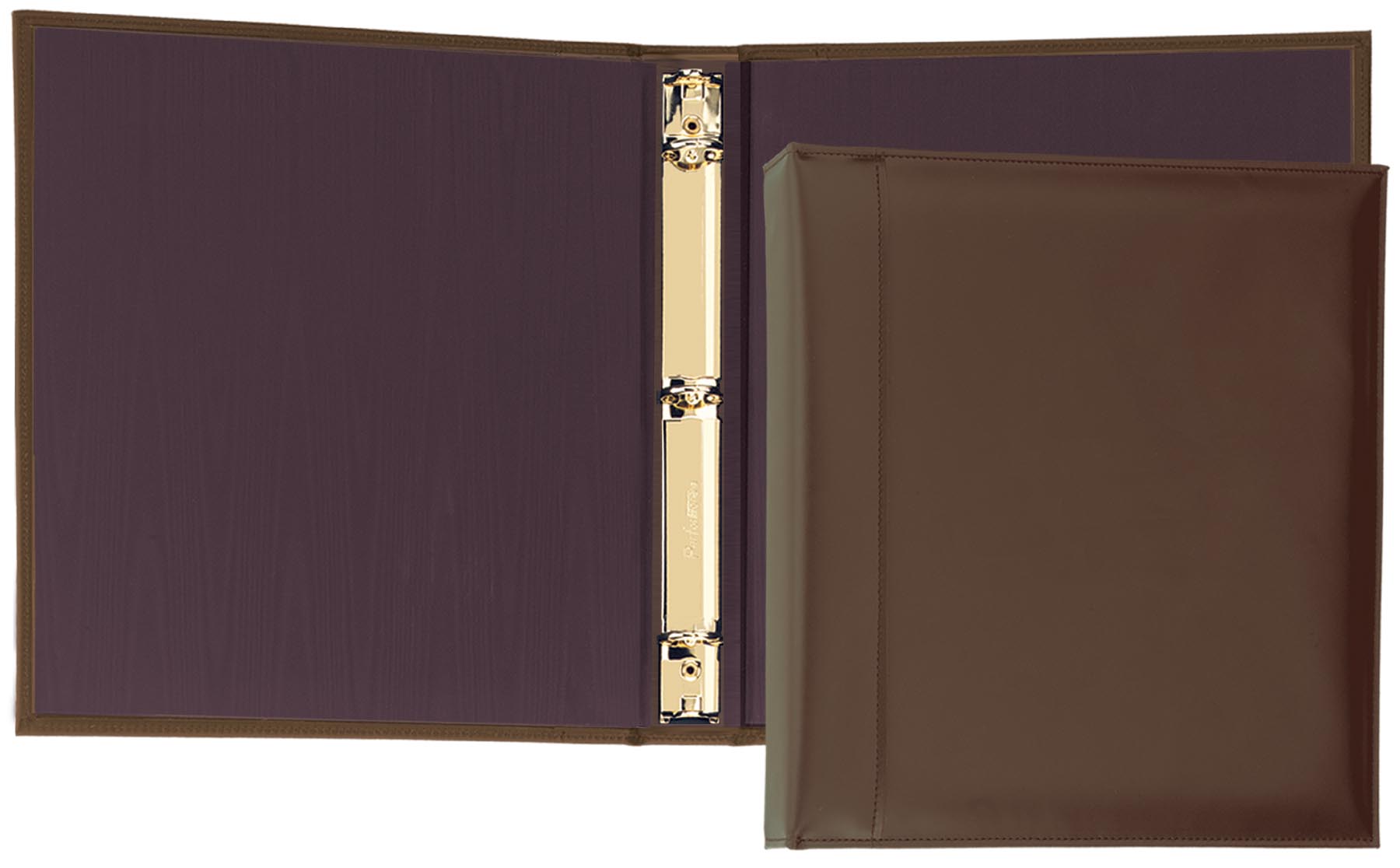Top Grain Leather 1" Ring Binder (Domestic) 1