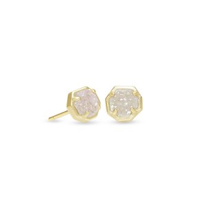 Kendra Scott Nola Gold Stud Earrings in Iridescent Drusy 1 Kendra Scott Nola Gold Stud Earrings in Iridescent Drusy 1