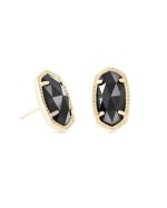 Kendra Scott Ellie Gold Stud Earrings in Black 1 Kendra Scott Ellie Gold Stud Earrings in Black 1