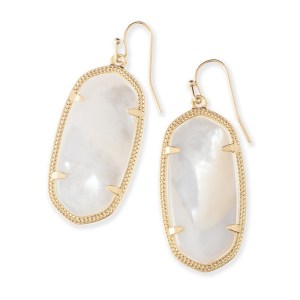 Kendra Scott Elle Gold Drop Earrings in Ivory Mother of Pearl 1 Kendra Scott Elle Gold Drop Earrings in Ivory Mother of Pearl 1