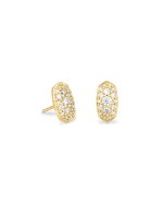Kendra Scott Grayson Gold Stud Earrings in White Crystal 1 Kendra Scott Grayson Gold Stud Earrings in White Crystal 1