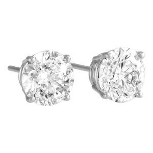 Antwerp Silver Sterling Silver Cubic Zirconia Royal Stud Earrings (2 CTTW) 1 Antwerp Silver Sterling Silver Cubic Zirconia Royal Stud Earrings (2 CTTW) 1